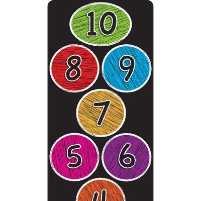 Ashley Productions Smart Poly, The Original Fun Mat, Mat Runner, 15.5 x 47, Numbers 1-10, Colored