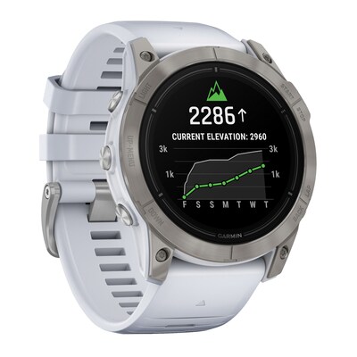 Garmin epix Pro (Gen 2) Sapphire Edition Smartwatch, 51-mm, Titanium Bezel with Whitestone Band (010-02804-10)