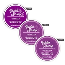 Custom Print Advertising Label, 3 Circle, 1 Standard Color, 1-Sided, 250 Labels/Roll