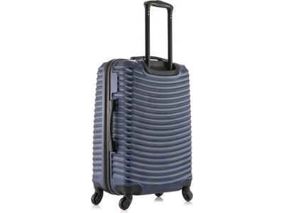 DUKAP Adly 24" Hardside Suitcase, 4-Wheeled Spinner, TSA Checkpoint Friendly, Navy Blue (DKADL00M-BLU)