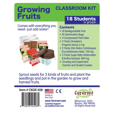 Fernroot Growing Fruits Classroom Kit, Multicolored, 42/Set (SRCCKBS508)