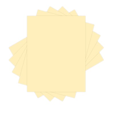 Domtar 67 lb. Cardstock Paper, 8.5 x 11, Canary Yellow, 250 Sheets/Pack  (81044)