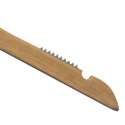 Nahanco 17" Wood Flat Top Hanger, Natural, 100/Carton (20017)
