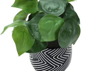 Monarch Specialties Inc. 8" Artificial Alocasia Plant in Pot, 2/Set (I 9559)