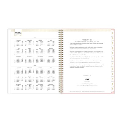 2027 Blue Sky Day Designer Coming Up Roses 8.5" x 11" Calendar Year Weekly & Monthly Planner, Plastic Cover (140092-27)