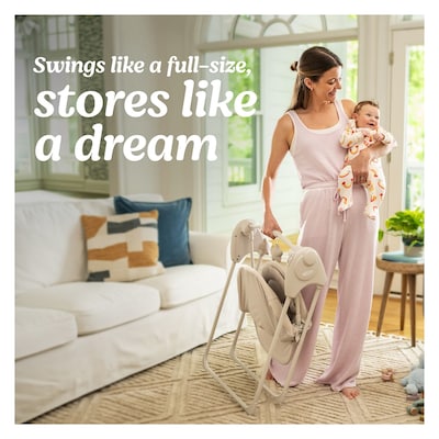 Graco Slim Spaces Compact Baby Swing, Tate (2231532)