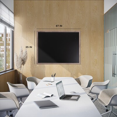 U Brands Chalkboard, Magnetic, 4 x 3, Wood Frame (4895U00-01)