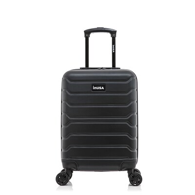 InUSA Trend Plastic Carry-On Luggage, Black (IUTRE00S-BLK)