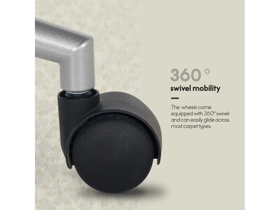 Elle Decor Amelia Ergonomic Polyurethane Swivel Computer and Desk Manager Chair, Black (60095-BLK)