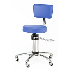 Brandt Hydraulic Surgeon Stool with Backrest, Space Blue (15512SpaceBlue)