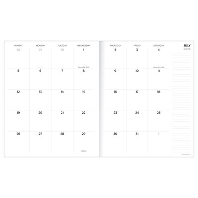 2026-2027 TF Publishing Always Pick Pink 9” x 11” Academic Monthly Planner, Paperboard Cover (AY27-4500)