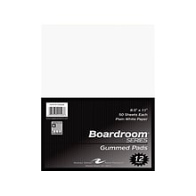 Roaring Spring Paper Products Boardroom Notepad, 8.5 x 11, White, 50 Sheets/Pad, 12 Pads/Pack, 6 P
