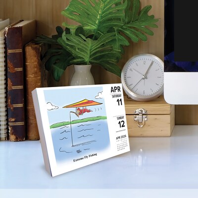 2026 Willow Creek Fishing Cartoon-A-Day by Jonny Hawkins 6.2" x 5.4" Day-to-Day Calendar (54161)
