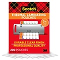 Scotch Thermal Laminating Pouches, Letter Size, 3 Mil, 200/Pack (TP3854-200)