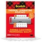 Scotch Thermal Laminating Pouches, Letter Size, 3 Mil, 200/Pack (TP3854-200)