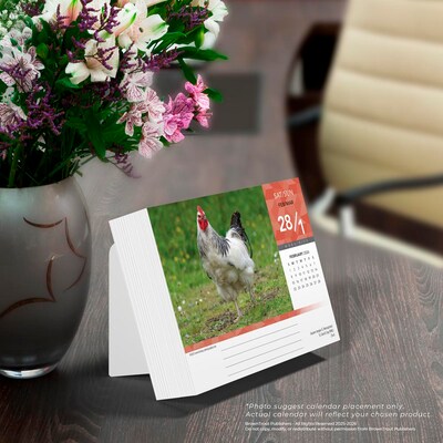 2026 BrownTrout Chickens 6.06" x 5.13" Day-to-Day Calendar (9798330702855)