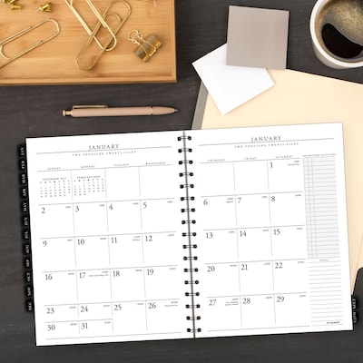 2027 AT-A-GLANCE Executive 8.75" x 6.5" Weekly & Monthly Appointment Book Refill, White/Black (70-908-10-27)