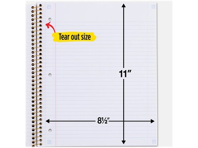 Five Star Style 1-Subject Notebook, 8.5" x 11", College-Ruled, 80 Sheets, Each (820156F)