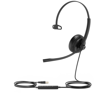 Yealink UH34 Wired Noise Cancelling USB-A Mono Headset, UC Certified