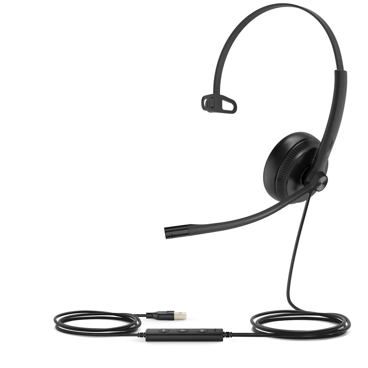 Yealink UH34 Wired Noise Cancelling USB-A Mono Headset, UC Certified