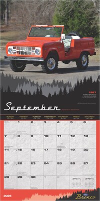2025 BrownTrout Ford Bronco  12" x 12" Monthly Square Wall Calendar (9781975482978)