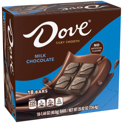 Dove Milk Chocolate Candy Bar, 1.44 oz., 18 Bars/Box (209-00468)