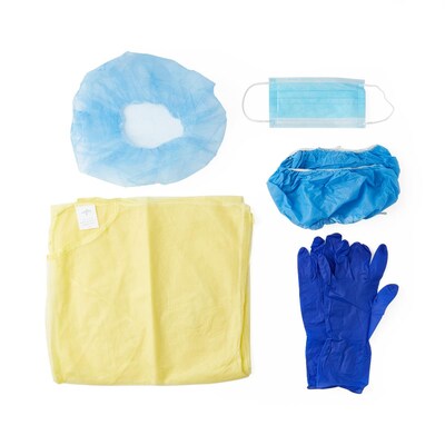 Medline Personal Protective Equipment 5 Piece Kit, 25 Kits/Carton  (DYKM1411)
