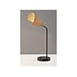 Adesso Cove Incandescent Desk Lamp, 20.25", Natural Rattan/Matte Black (5112-01)