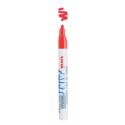 Uni PAINT Oil-Based Markers, Medium Tip, Red, 12/Pack (63602DZ)