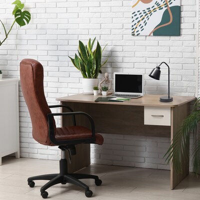 Simple Designs Sleek Essentials LED Desk Lamp, 16", Black (LD1077-BLK)