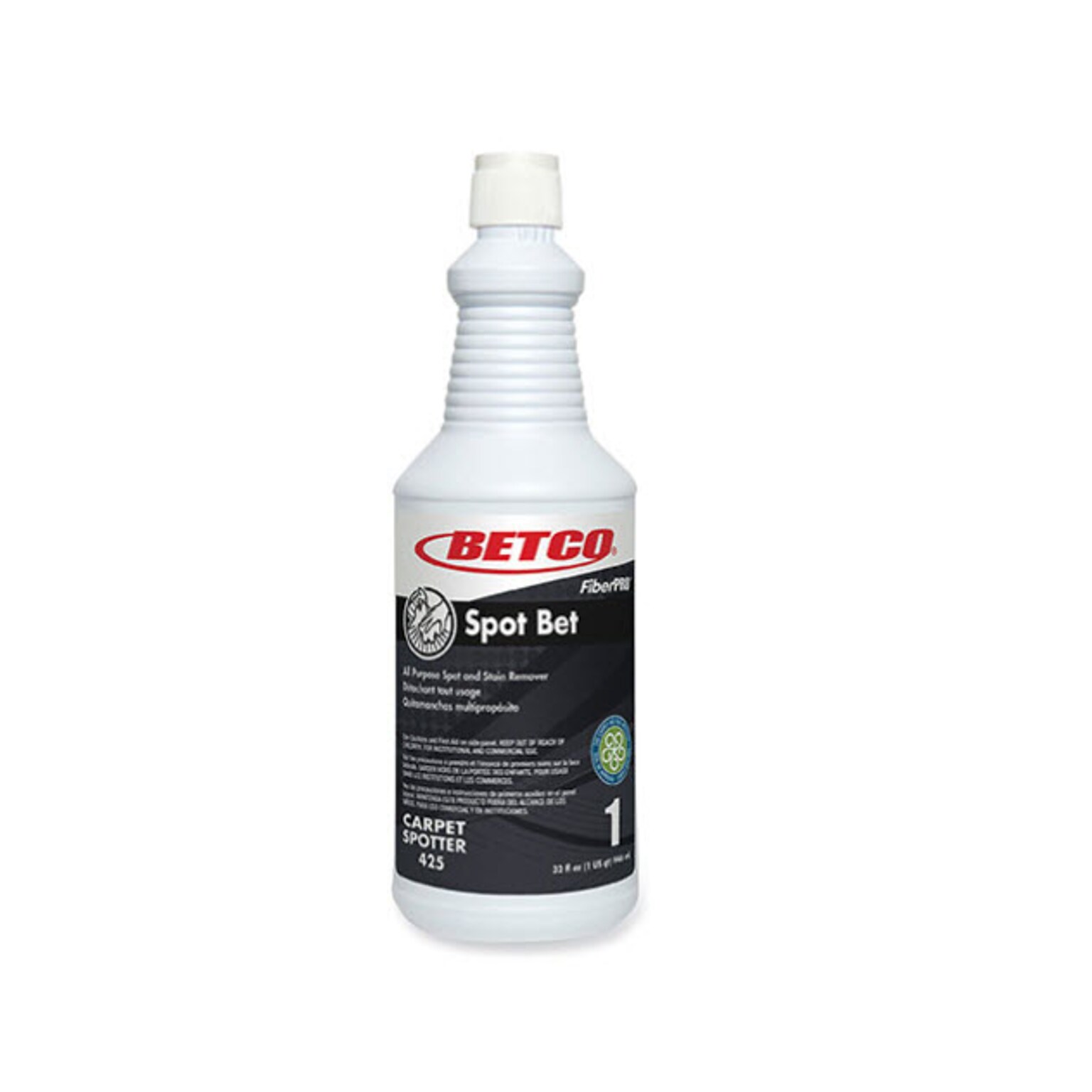 Betco FiberPro Spot Bet Stain Remover, Country Fresh Scent, 32 oz Bottle, 12/Carton (4251200)