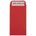 JAM Paper Self Seal #5.5 Coin Business Envelope, 3 1/8 x 5 1/2, Red, 50/Pack (174147509I)