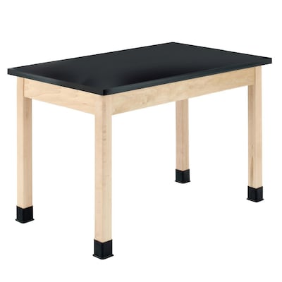 Diversified Woodcrafts School Classroom Rectangular Science Lab Table, 60 x 24, Light Hardwood (P7602BM30N)