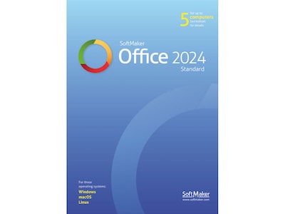 SoftMaker Office Standard 2024 for 5 Devices, Windows/macOS/Linux, Download (BN-0015-E)