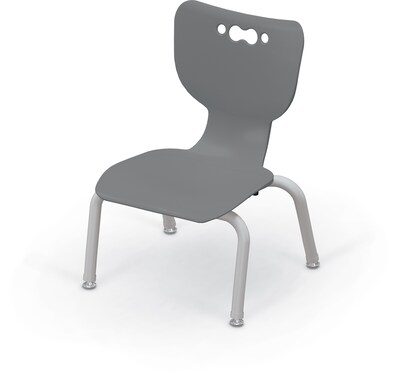 MooreCo 10 Hierarchy Student Chair with 4 Legs, Grey/Platinum Base (703673561730)