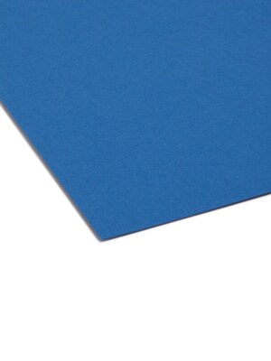 Smead Recycled File Folder, 1/3-Cut Tab, Letter Size, Navy, 100/Box (10279)