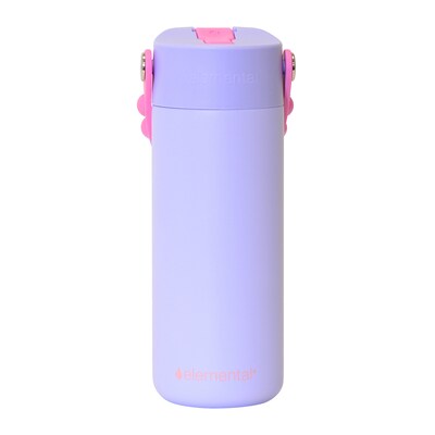 Elemental Core Pop Stainless Steel Double Wall Insulated Water Bottle, 18 oz., Lilac Tie Dye (EBC18LCTD9P)