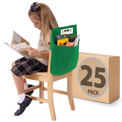 Seat Sack Seat Storage, 9.45 x 8.07 x 10.83, Green, 25/Pack (14192)