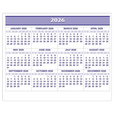 2026 AT-A-GLANCE Flip-A-Week 5.5" x 7" Weekly Desk Calendar, White/Purple (SW700X-00-26)
