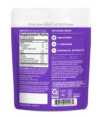 OLLY Sleep Gummy, Blackberry Zen, 10/Pack (01517)