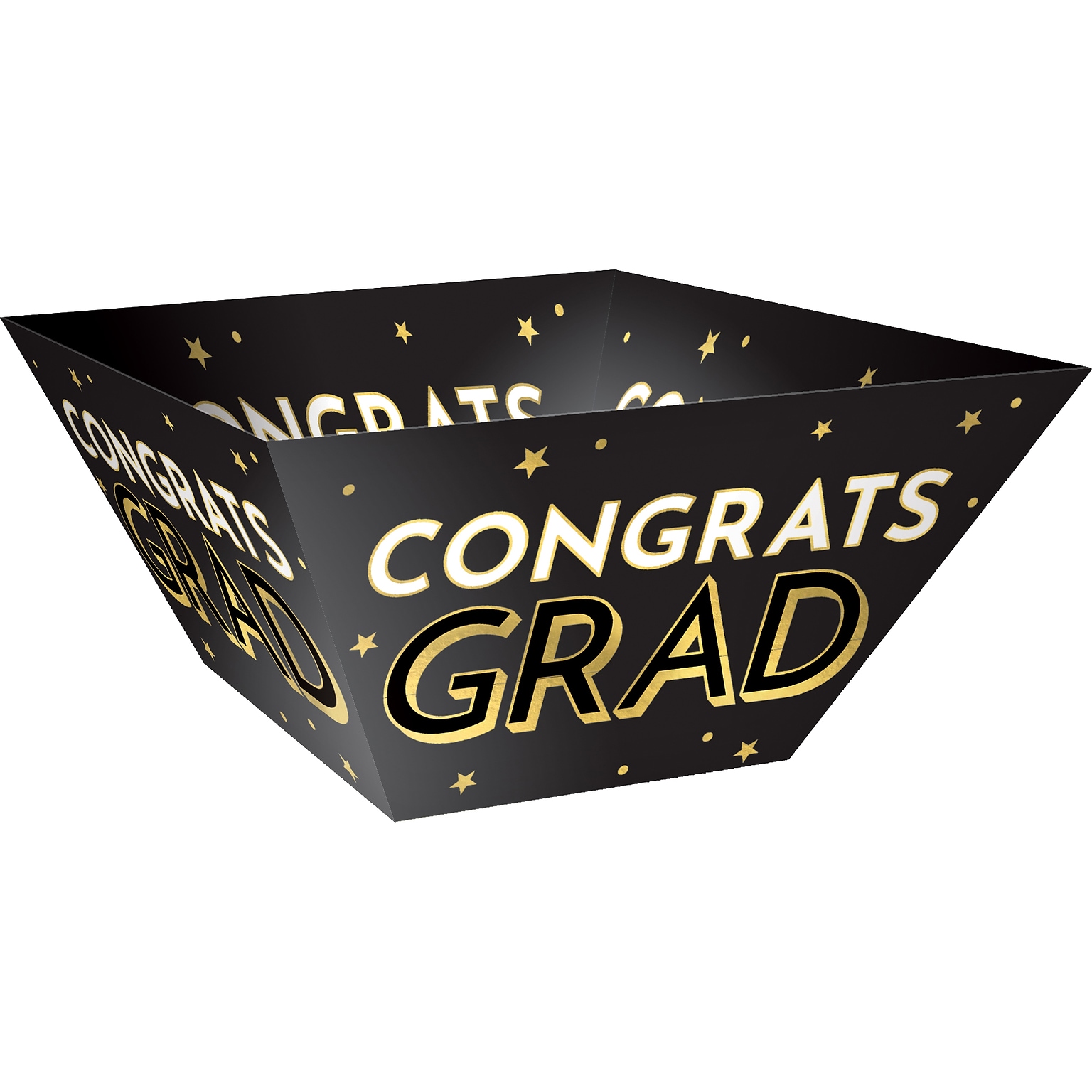 Amscan Congrats Grad Graduation Snack Bowl, Multicolor, 3/Set, 2 Sets/Pack (431527)
