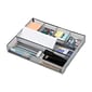 Mind Reader 6-Compartment Metal Drawer Organizer, Silver, 2/Set (2DEER-SIL)