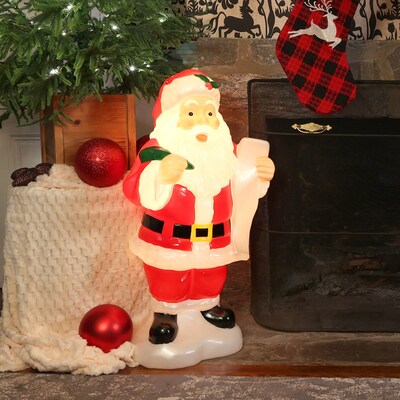 Fraser Hill Farm 33" Santa Holding List Christmas Blow Mold (FFBM-1SNT-RED)