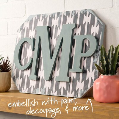 Plaid MDF Letters, 5", Brown Oxide, 12/Pack (PDE63575-12)