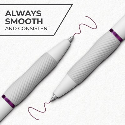 Sharpie S-Gel Retractable Gel Pens, Medium Point, 0.7mm, Purple Ink, 12/Pack (2220531)