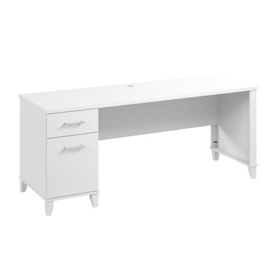 Bush Furniture Somerset 72W Office Desk with Drawers, White (WC81972)