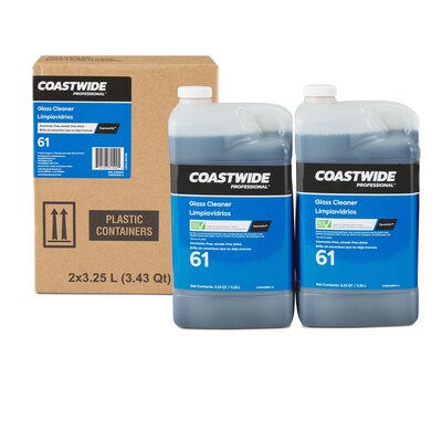 Coastwide Professional Glass Cleaner 61 Concentrate for ExpressMix, 3.25L, 2/CT (CW6103EM-A)