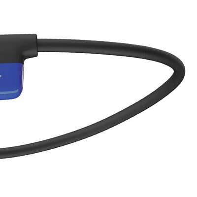 OPN Sound Mezzo+ Wireless Bone-Conduction Neckband Sports Headphones with Microphone, Bluetooth, Black & Blue (OS8000BL)