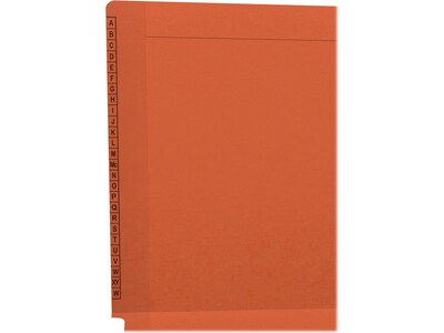 Medical Arts Press Kardex Reinforced End Tab File Folder, Straight Cut, Letter-Size, Orange, 100/Box (F1170-ORG)