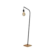 Adesso Wren 60.75 Matte Black/Natural Wood Floor Lamp w/o Shade (3847-01)